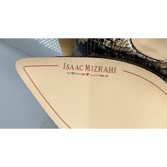 Isaac Mizrahi Highline United Booties Womens size 7.5 Kelcee snakeskin side zip - Picture 9 of 10